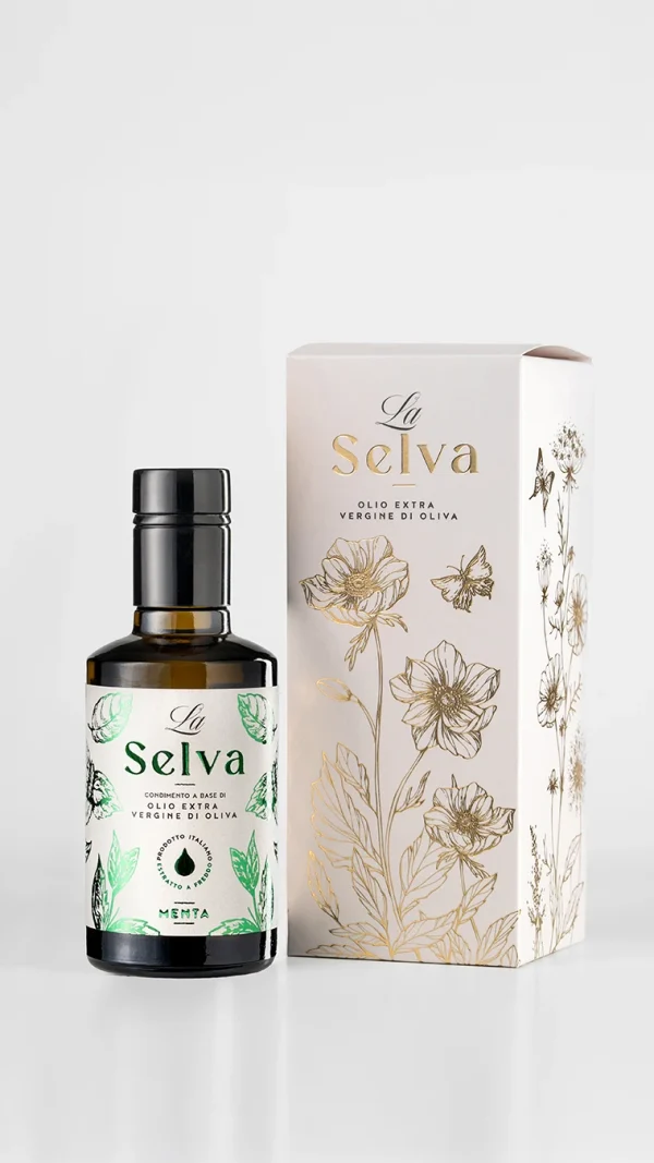 Olio extravergine d'oliva aromatizzato alla menta